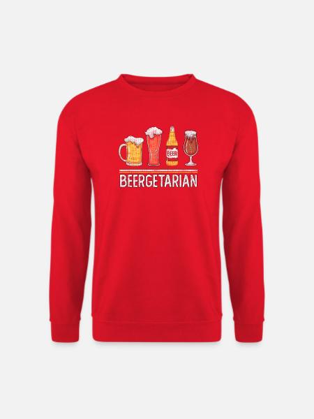 Beergetarian, Beer and Satire - Unisex Sweatshirt - red