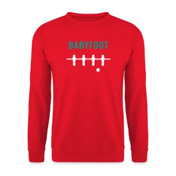 Grüner Tischfußball - Unisex Pullover - Rot - Vorne - Alina (178cm) & Michal (187cm)