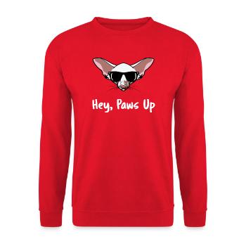 Oriental Shorthair Cat Face Cute Pet Art - Unisex Sweatshirt - red - Front - Alina (178cm) & Michal (187cm)