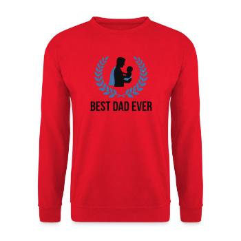 Meilleur Papa Fier De Tous les Temps - Sweat-shirt Unisexe - rouge - Devant - Alina (178cm) & Michal (187cm)