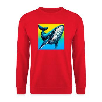 baleine - Sweat-shirt Unisexe - rouge - Devant - Alina (178cm) & Michal (187cm)