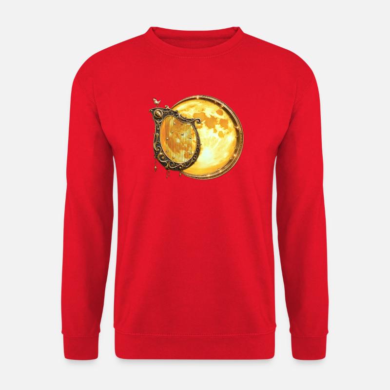 Goldene Mondharfe - Unisex Pullover - Rot