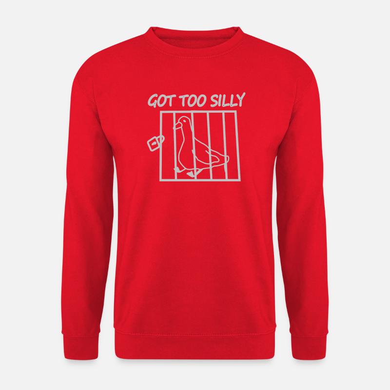 Pigeon in a cage – So silly - Unisex Sweatshirt - red