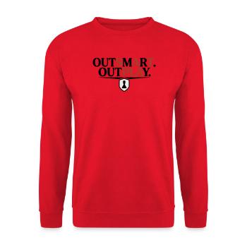 Dominieren des gegnerischen taktischen und strategischen Schach - Unisex Pullover - Rot - Vorne - Alina (178cm) & Michal (187cm)