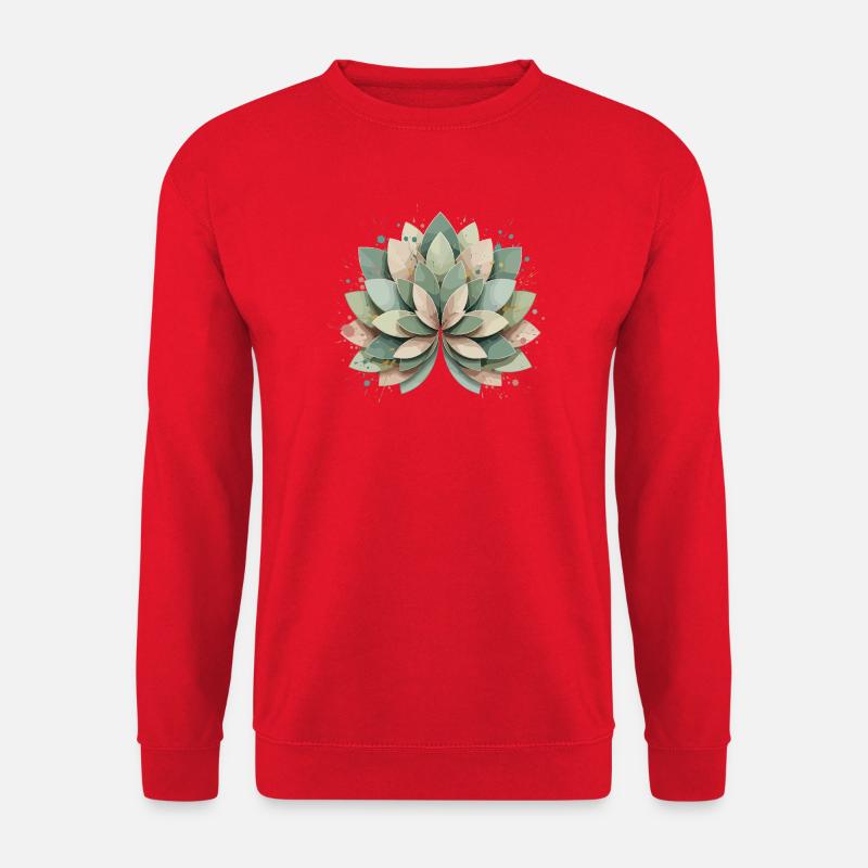 Pastellige Sukkulente Rosette - Unisex Pullover - Rot