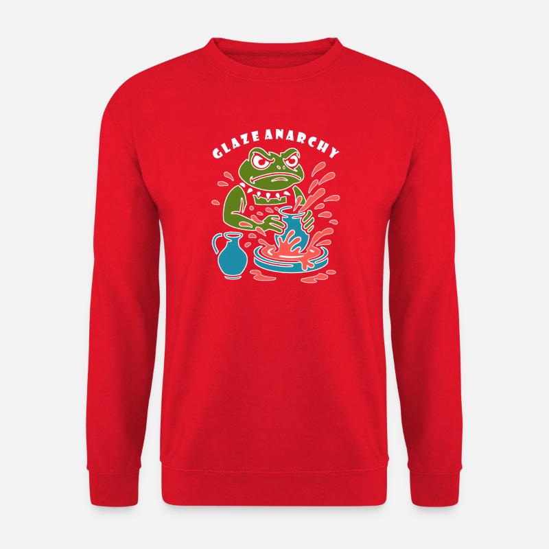 Frog Fracas Glaze Splash - Unisex Pullover - Rot