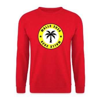 Malle 2026 Palm Tree Circle - Unisex Sweatshirt - red - Front - Alina (178cm) & Michal (187cm)