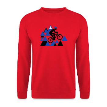 Extremer Mountainbike MTB Sprung - Unisex Pullover - Rot - Vorne - Alina (178cm) & Michal (187cm)