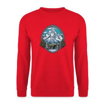 Montagnes dans le Waldkreis - Sweat-shirt Unisexe - rouge - Devant - Alina (178cm) & Michal (187cm)