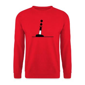 Tonne - Boje Nordsee Segeln Ostsee Maritim - Unisex Pullover - Rot - Vorne - Alina (178cm) & Michal (187cm)