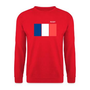 Rugby Drapeau Français - Sweat-shirt Unisexe - rouge - Devant - Alina (178cm) & Michal (187cm)