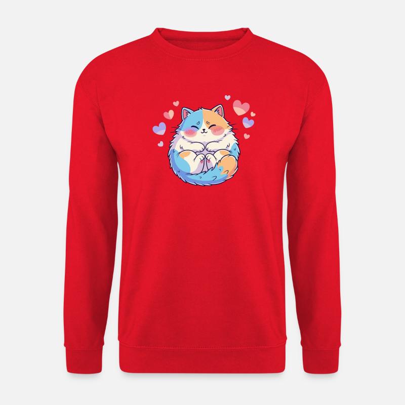 Pastellkätzchen Kuschelherz - Unisex Pullover - Rot