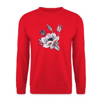 Vintage Bouquet - Unisex Sweatshirt - red - Front - Alina (178cm) & Michal (187cm)