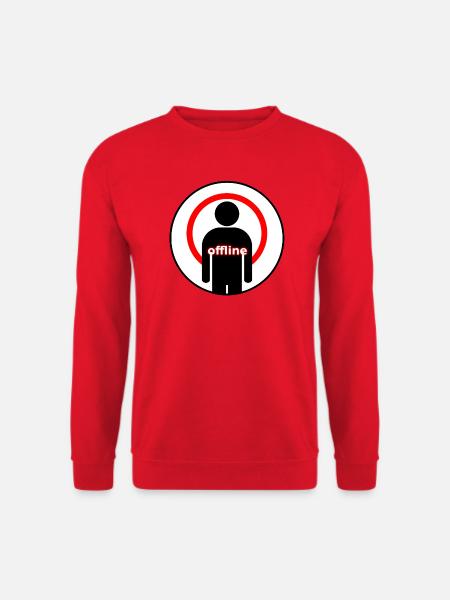 Offline Mode Introvert Signal Lost - Unisex Pullover - Rot