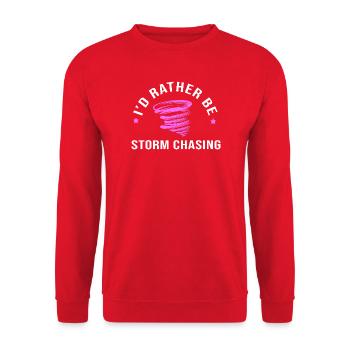 Weather Meteorology Meteorologist - Unisex Sweatshirt - red - Front - Alina (178cm) & Michal (187cm)