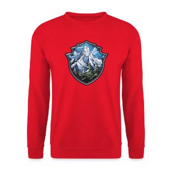 Montagnes - Sweat-shirt Unisexe - rouge - Devant - Alina (178cm) & Michal (187cm)