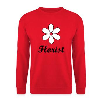 Artisan fleuriste logo floral épuré - Sweat-shirt Unisexe - rouge - Devant - Alina (178cm) & Michal (187cm)