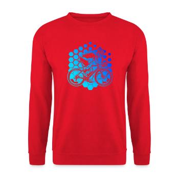 Geschenkidee für einen Roadbike mit Roadbike - Unisex Pullover - Rot - Vorne - Alina (178cm) & Michal (187cm)