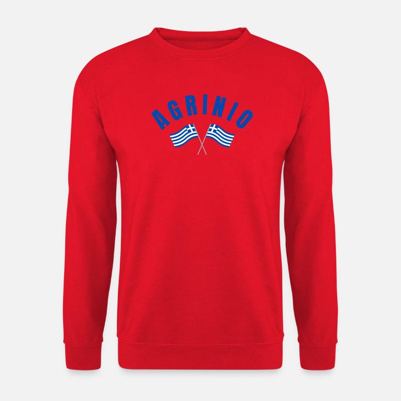 Agrinio en arc avec drapeaux grecs - Sweat-shirt Unisexe - rouge