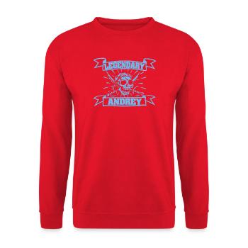 Andrey as a pirate head - Unisex Sweatshirt - red - Front - Alina (178cm) & Michal (187cm)