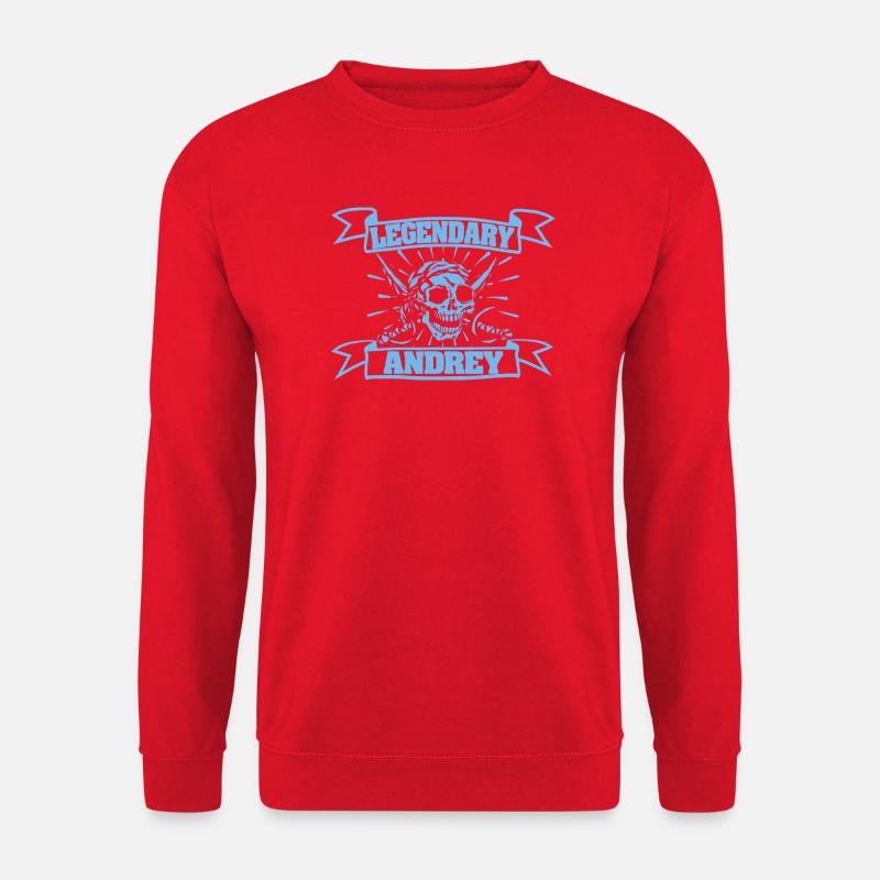 Andrey als Piratenkopf - Unisex Pullover - Rot