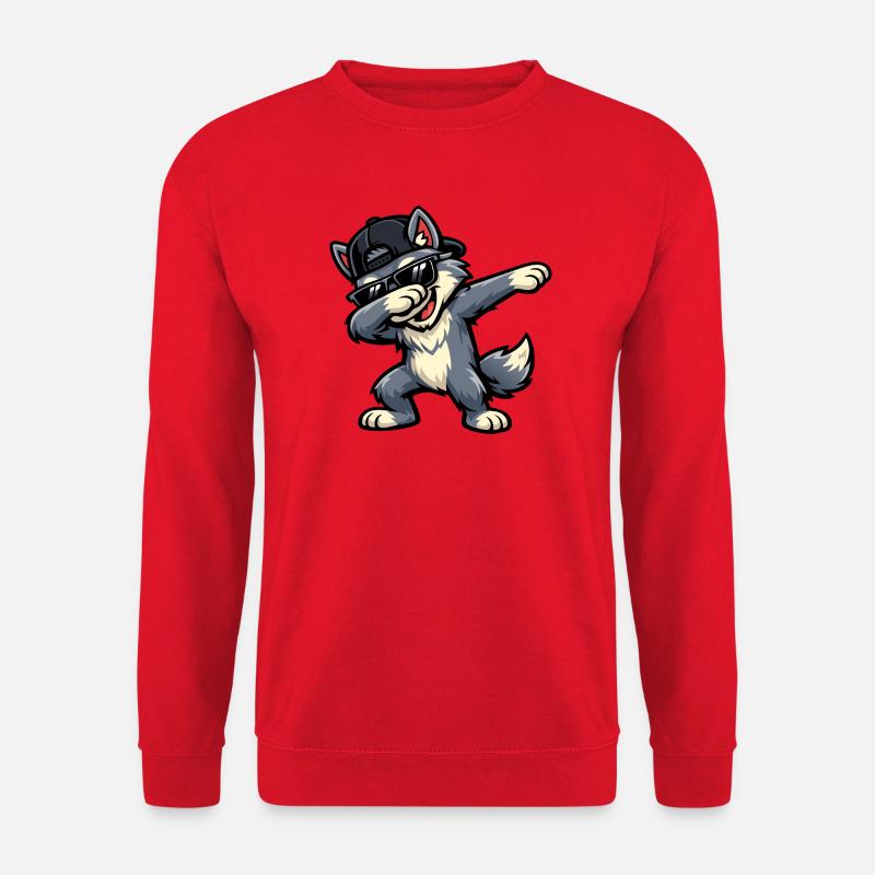 Dabbing Wolf - Unisex Pullover - Rot