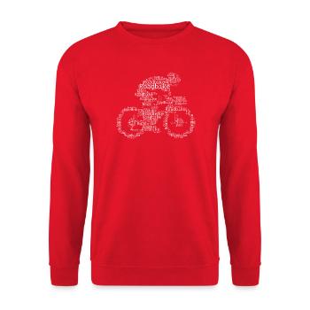Gift idea for a road bike with road bike - Unisex Sweatshirt - red - Front - Alina (178cm) & Michal (187cm)