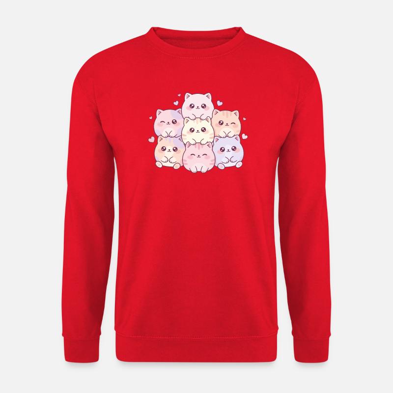 Pastellkätzchen Kuschelbande - Unisex Pullover - Rot
