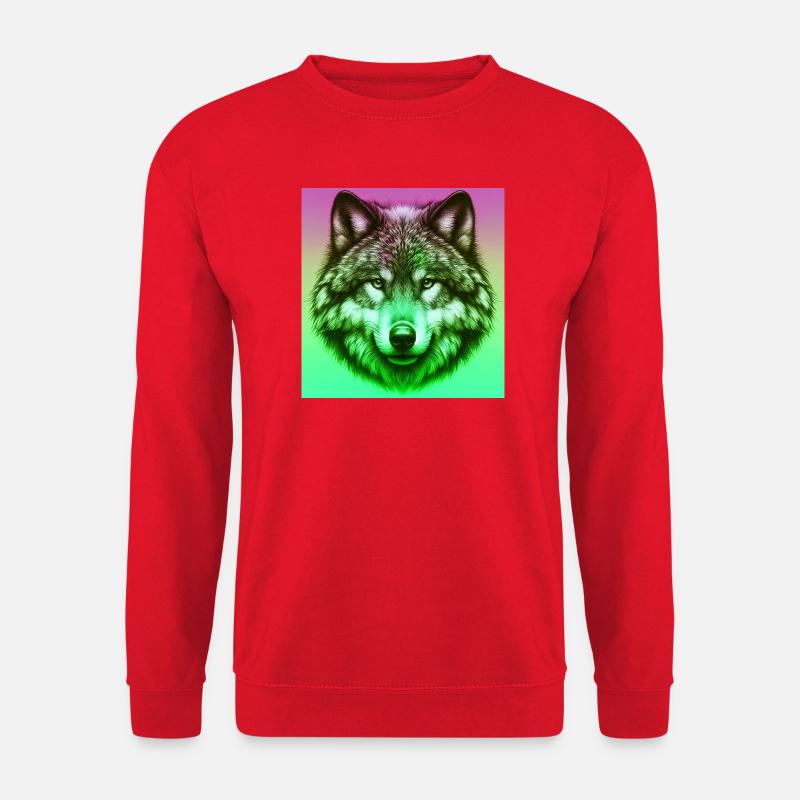 Wolf - Unisex Pullover - Rot