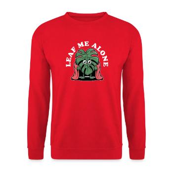 Laisse-moi tranquille Héros Monstera, Feuille avec Cape - Sweat-shirt Unisexe - rouge - Devant - Alina (178cm) & Michal (187cm)