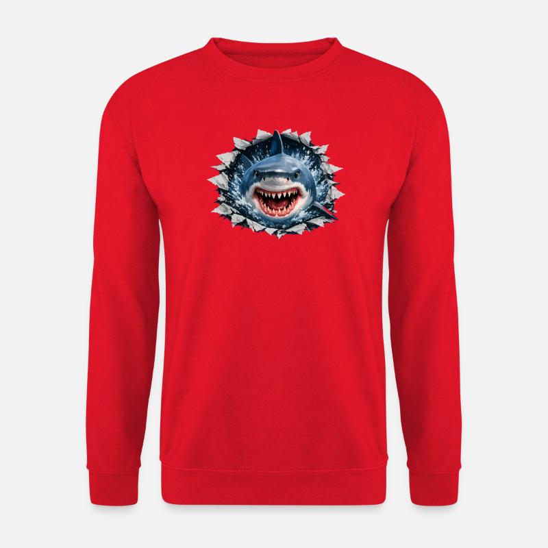 Breaking Shark Outbreak design - Unisex Sweatshirt - red