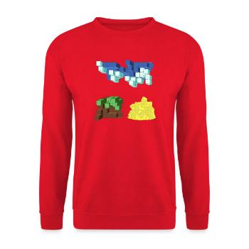 PASSAGE ONIRIC - Sweat-shirt Unisexe - rouge - Devant - Alina (178cm) & Michal (187cm)