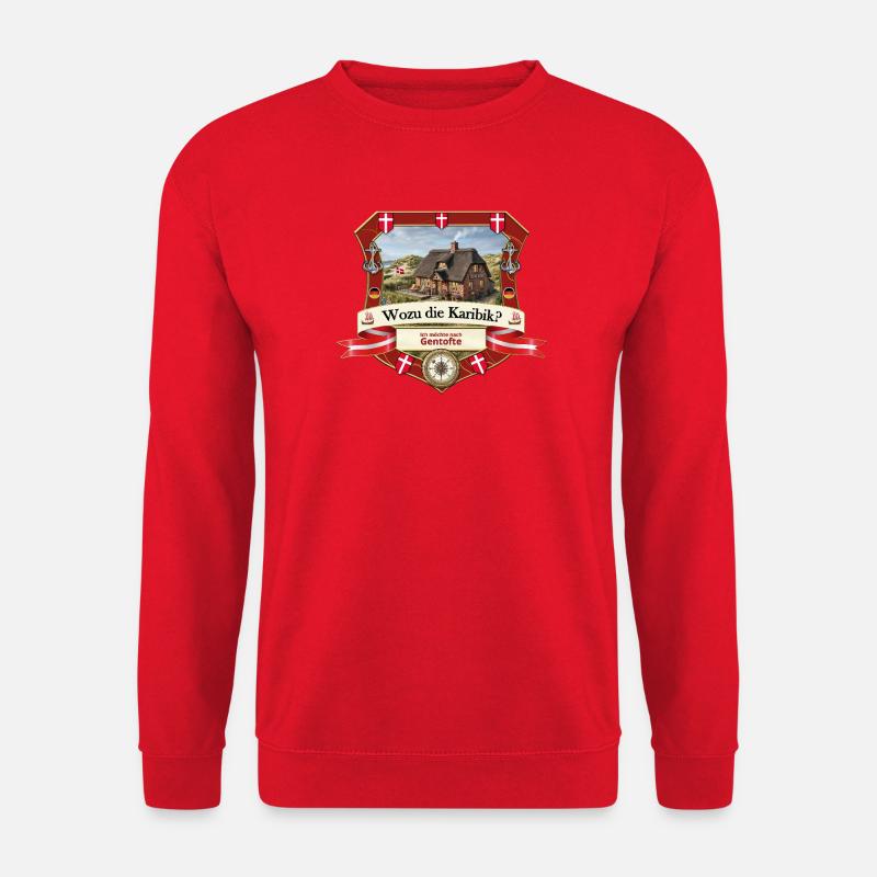 Wozu Karibik? Ich will nach Gentofte! - Unisex Pullover - Rot