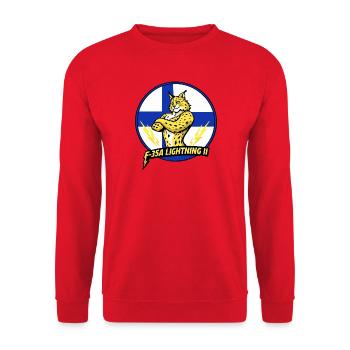 Ligthning2 Finnish Lynx - Unisex Sweatshirt - red - Front - Alina (178cm) & Michal (187cm)
