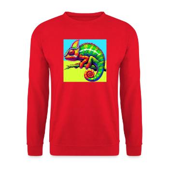 chameleon - Unisex Sweatshirt - red - Front - Alina (178cm) & Michal (187cm)