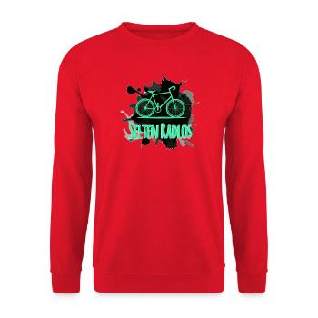 Bicyclette - Sweat-shirt Unisexe - rouge - Devant - Alina (178cm) & Michal (187cm)