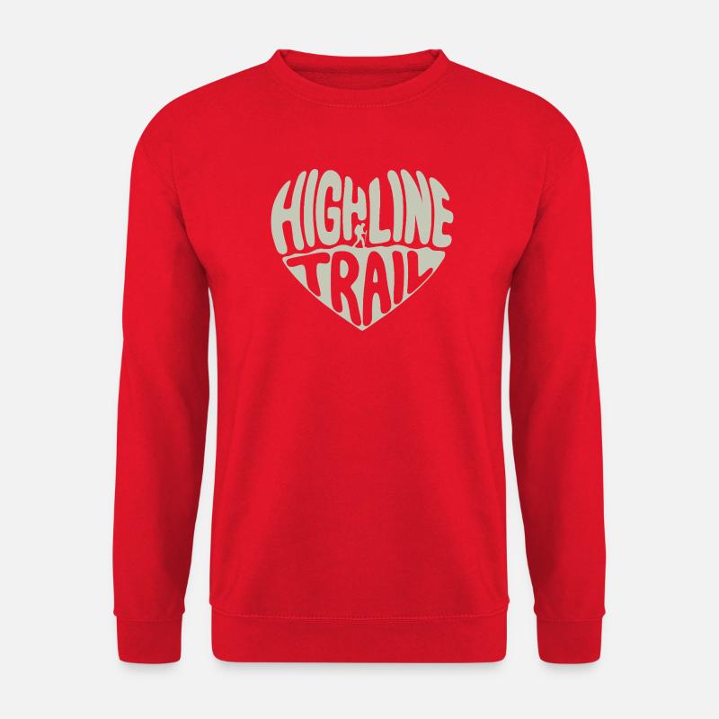 Highline Trail Herz - Unisex Pullover - Rot