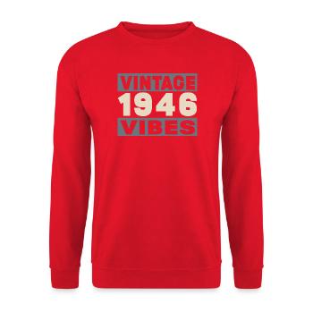 Jubiläum 1946 – 80 Jahre - Unisex Pullover - Rot - Vorne - Alina (178cm) & Michal (187cm)