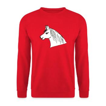 Cheval Tête de Poney Cheval Enfants Chevaux - Sweat-shirt Unisexe - rouge - Devant - Alina (178cm) & Michal (187cm)