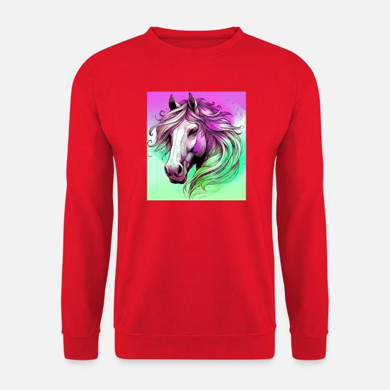 Pferd - Unisex Pullover - Rot