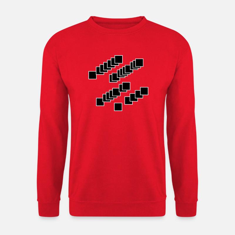 Nested Squares Cascade - Unisex Sweatshirt - red