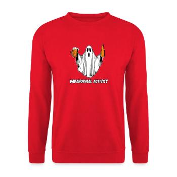 Baranormal Activity - Beer and Ghost Humor - Unisex Sweatshirt - red - Front - Alina (178cm) & Michal (187cm)