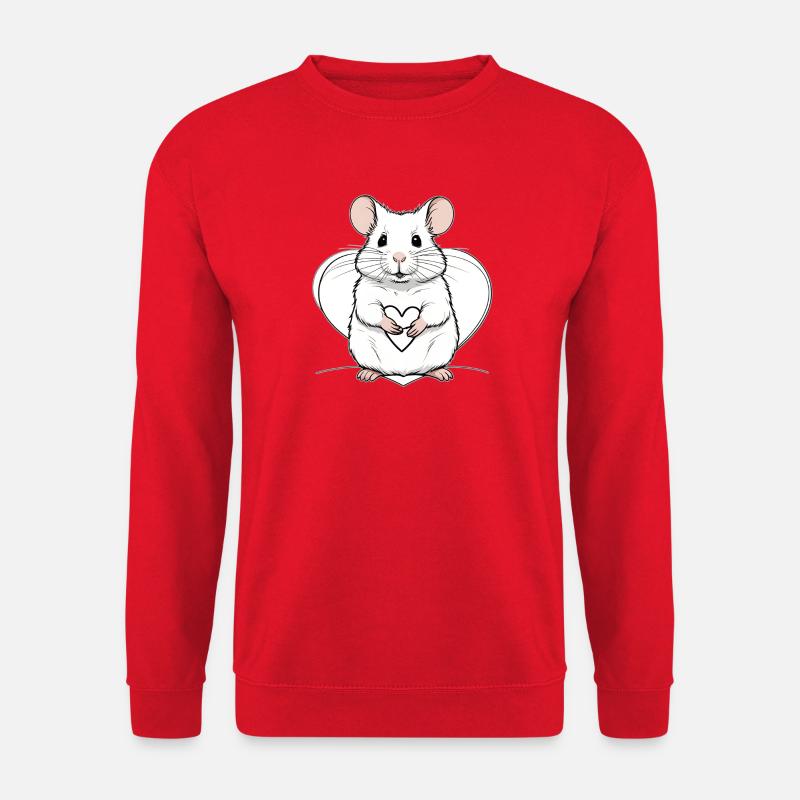 Herz-Maus-Charme - Unisex Pullover - Rot