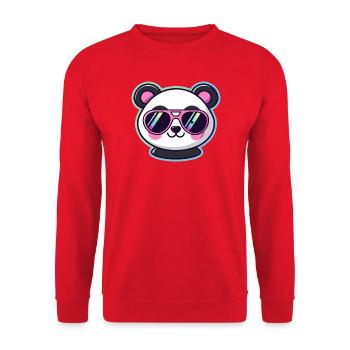 Panda pop rétro lunettes rose - Sweat-shirt Unisexe - rouge - Devant - Alina (178cm) & Michal (187cm)