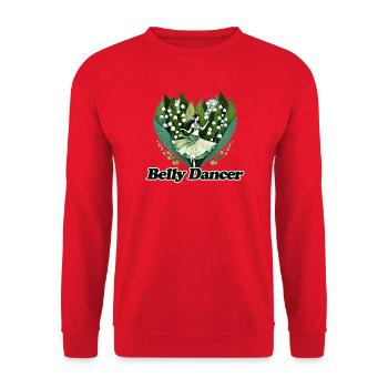 Danseuse du ventre dans Cœur de lys - Sweat-shirt Unisexe - rouge - Devant - Alina (178cm) & Michal (187cm)