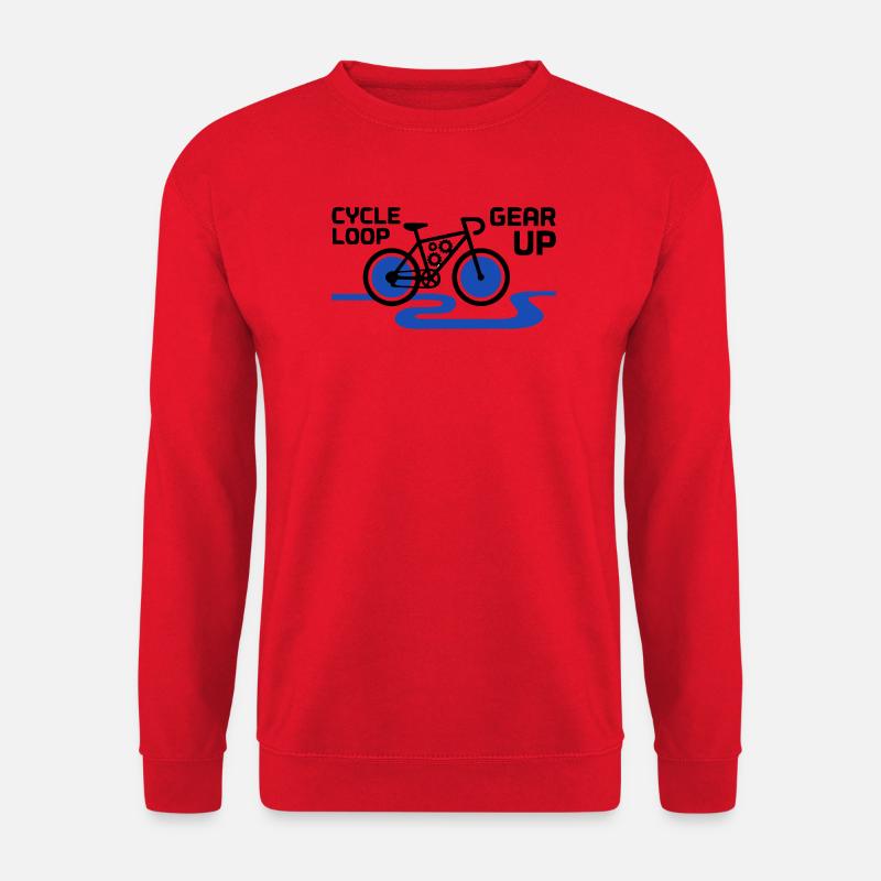 Motivational Gear Up Bicycle Loop - Unisex Sweatshirt - red