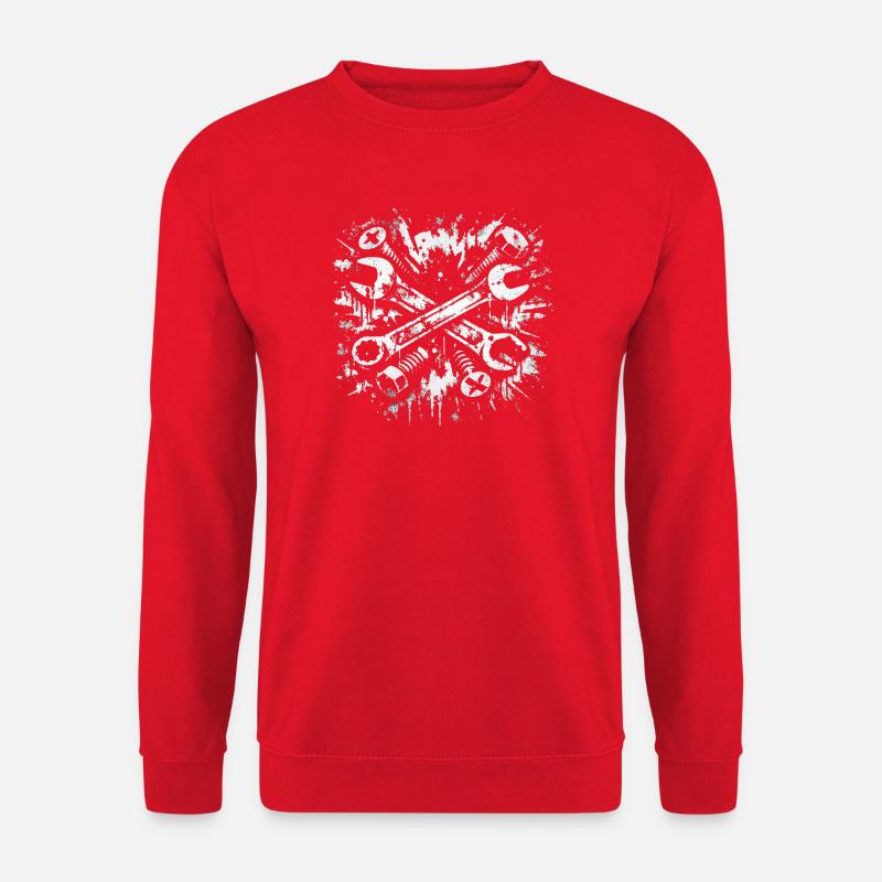 Tool Grunge Wrench Design - Unisex Sweatshirt - red