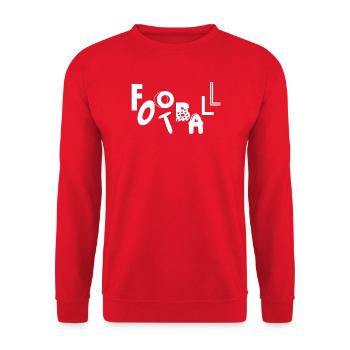 Lettres culinaires imprimées par léopard - Sweat-shirt Unisexe - rouge - Devant - Alina (178cm) & Michal (187cm)