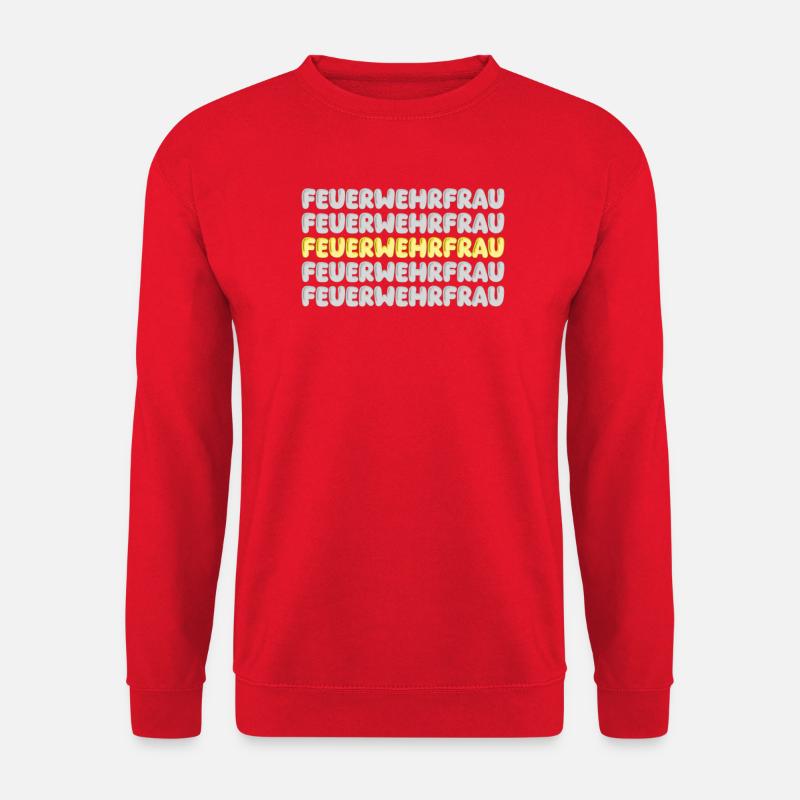 Geschenk für Feuerwehrfrau - Unisex Pullover - Rot