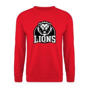 Lion Crest Leichtathletik - Unisex Pullover - Rot - Vorne - Alina (178cm) & Michal (187cm)